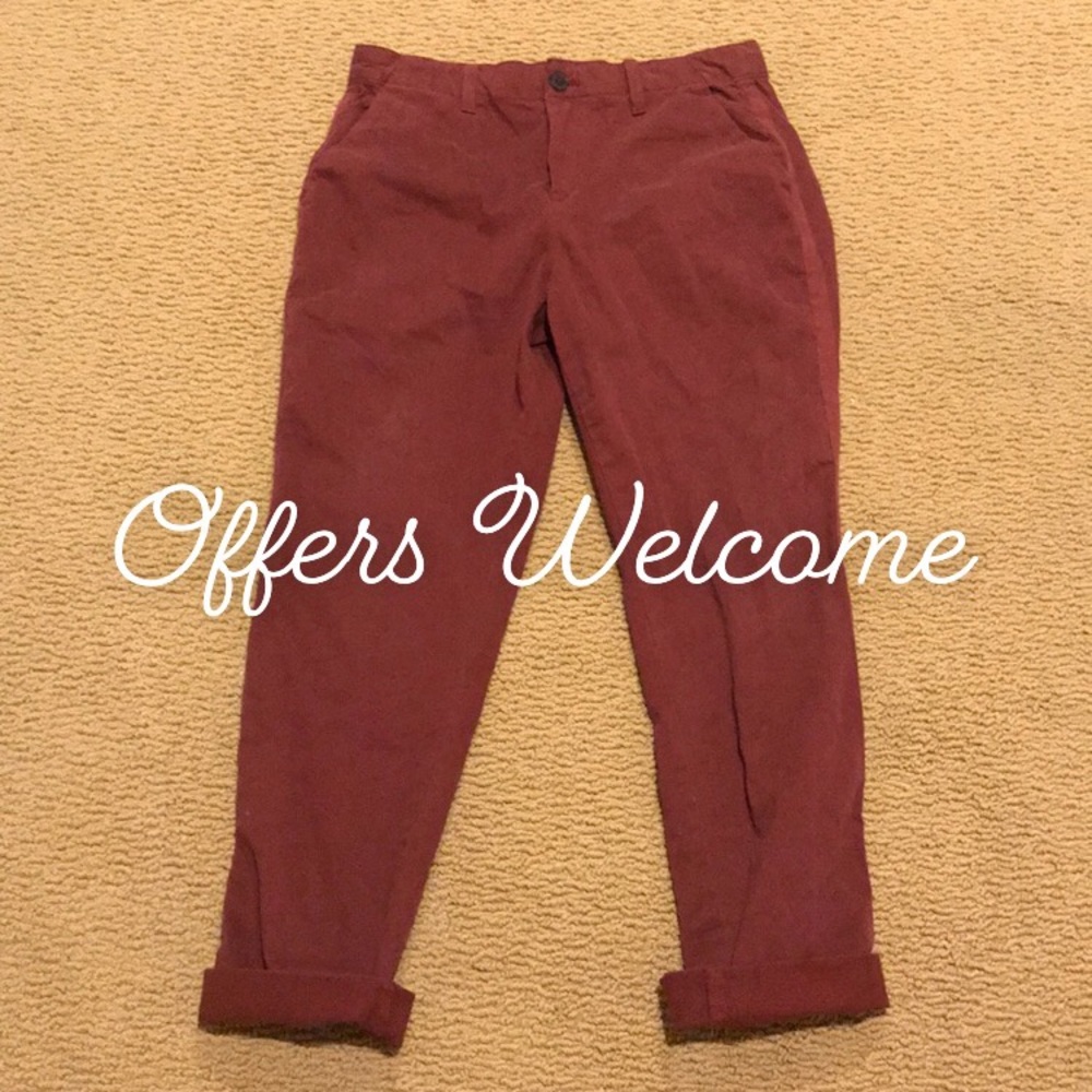 GAP Girlfriend Chino Style Burgundy Jeans